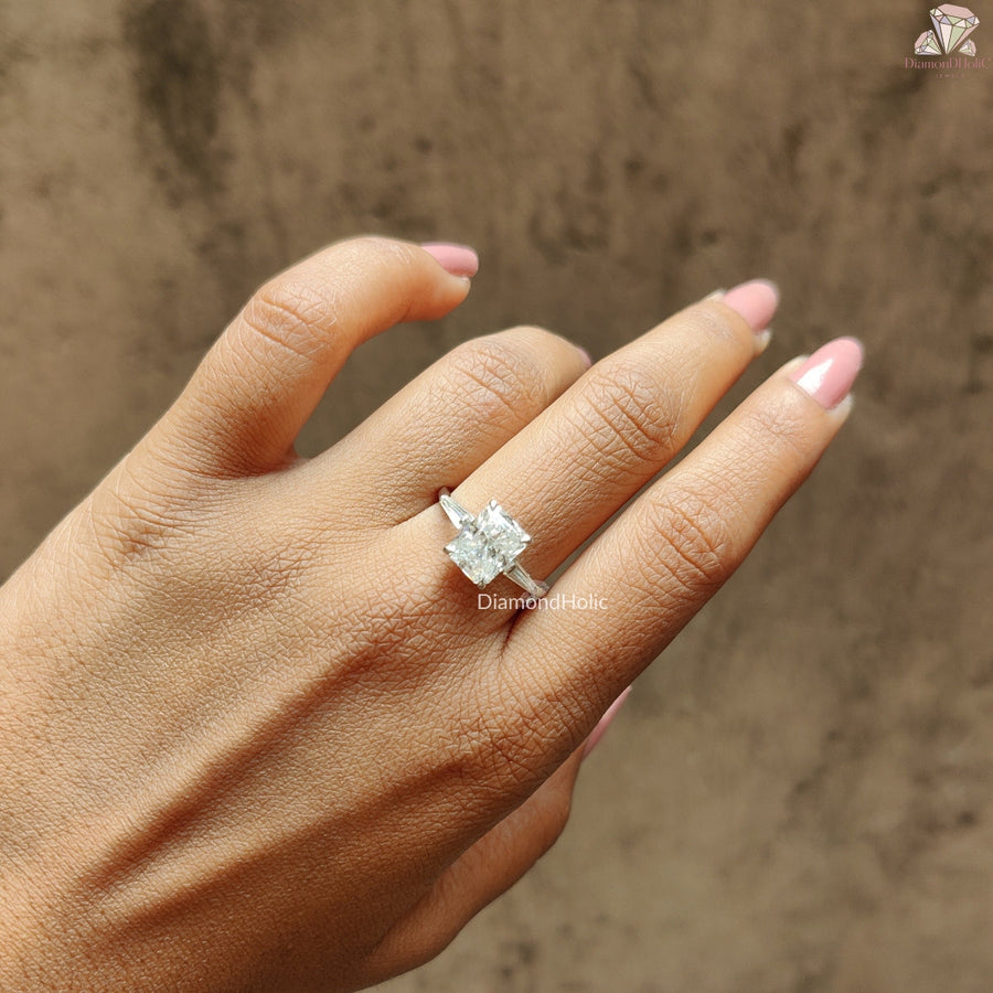 Three Stone Moissanite Engagement Rings