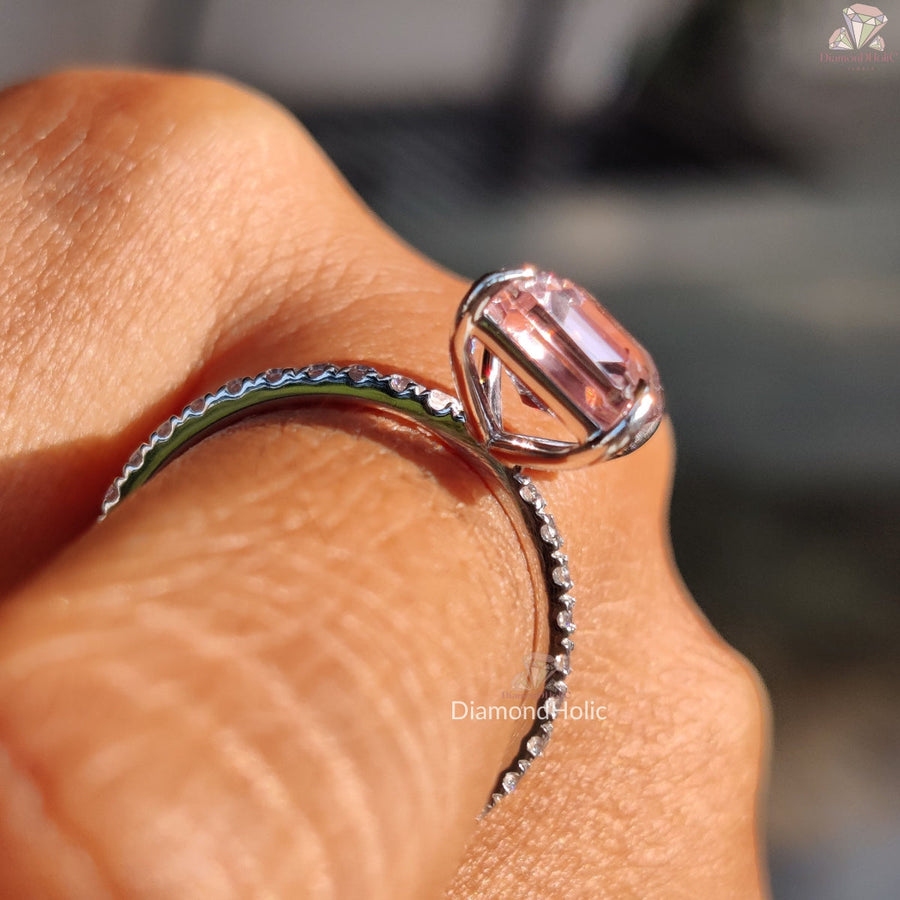 White Gold Morganite Engagement Rings