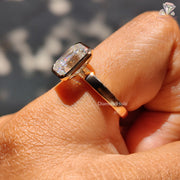Side View Of Yellow Gold Engagement Ring