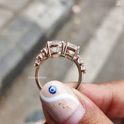 Emerald Cut Beauty | Round Cut Glow | Romantic Love Ring

