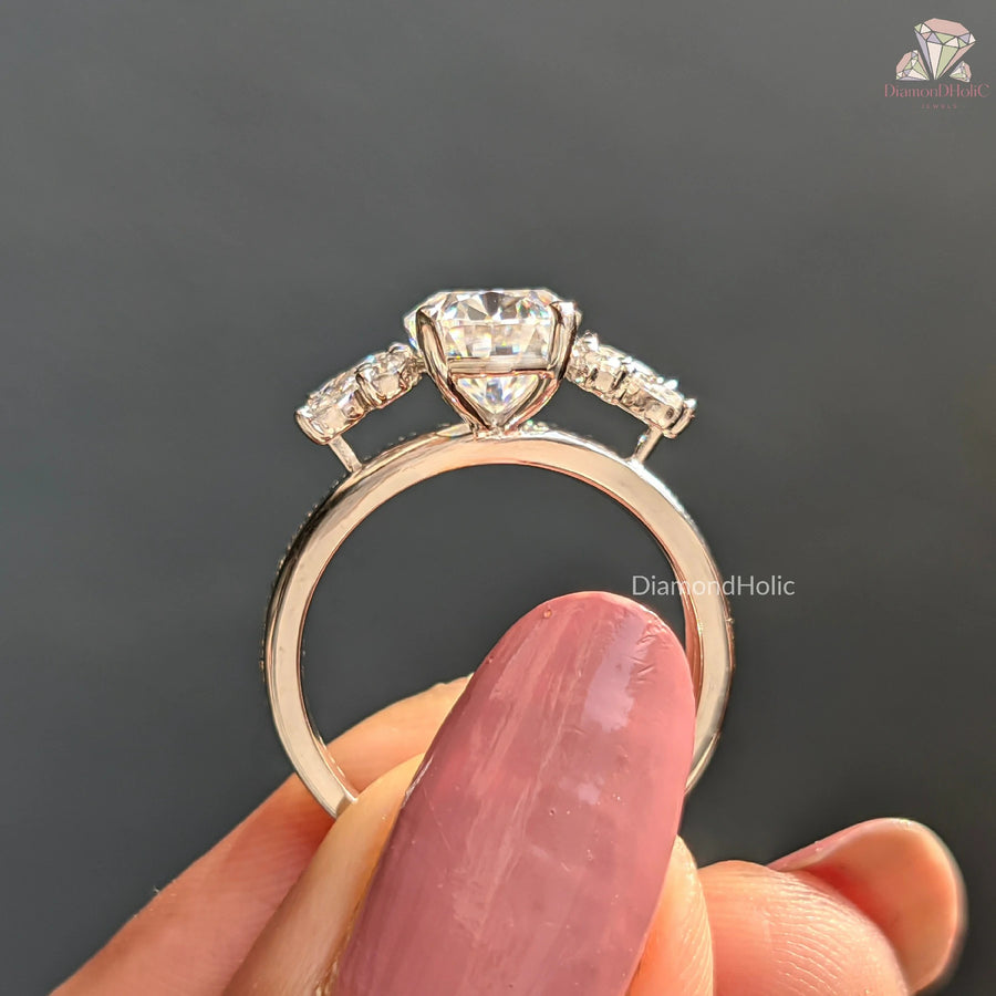 cluster ring | cluster side stone ring | cluster diamond ring 