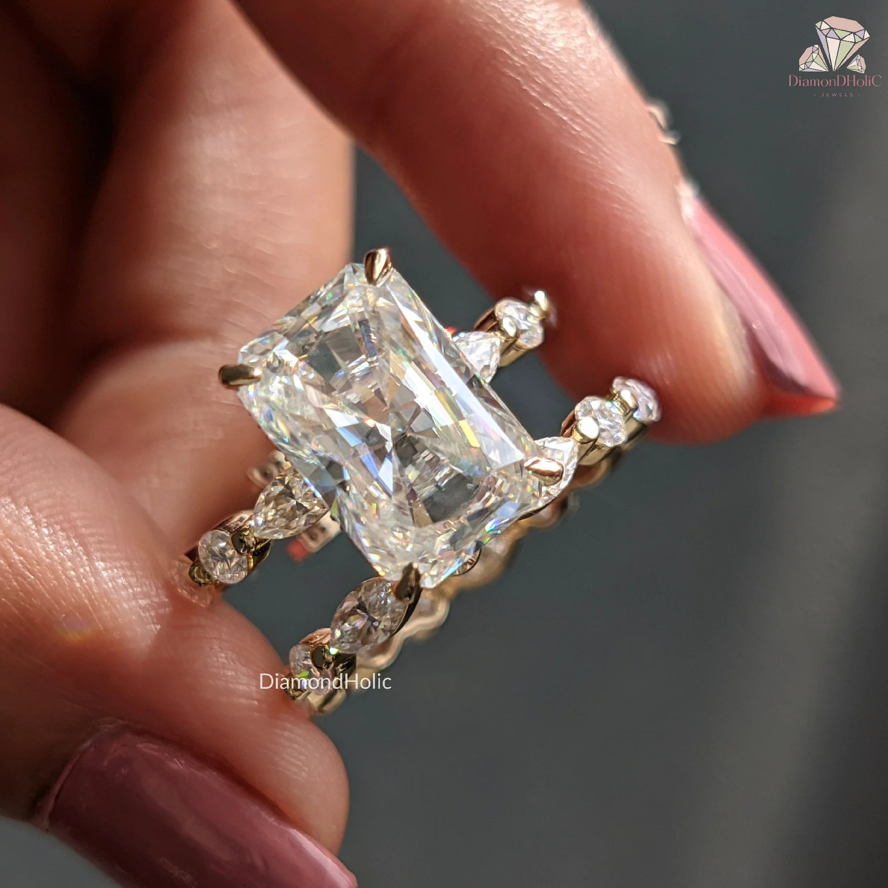 radiant cut diamond ring
