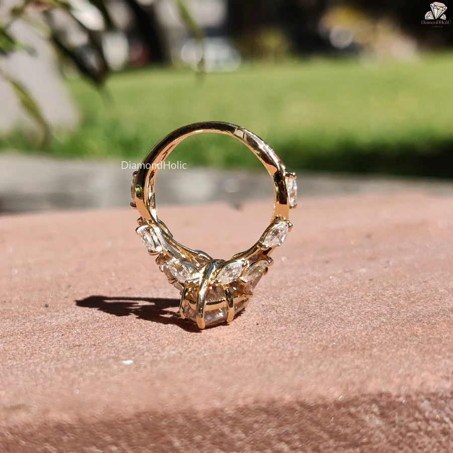 Diamond Holic ring featuring multiple marquise diamond stones set in gold band