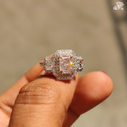 Double Halo Brilliance | Pink CZ Charm | Love in Detail

