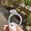 Radiant Cut Moissanite Ring | Double Claw Prong Setting | Vintage Gift for Her

