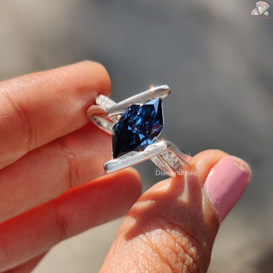 Marquise Cut Moissanite Ring