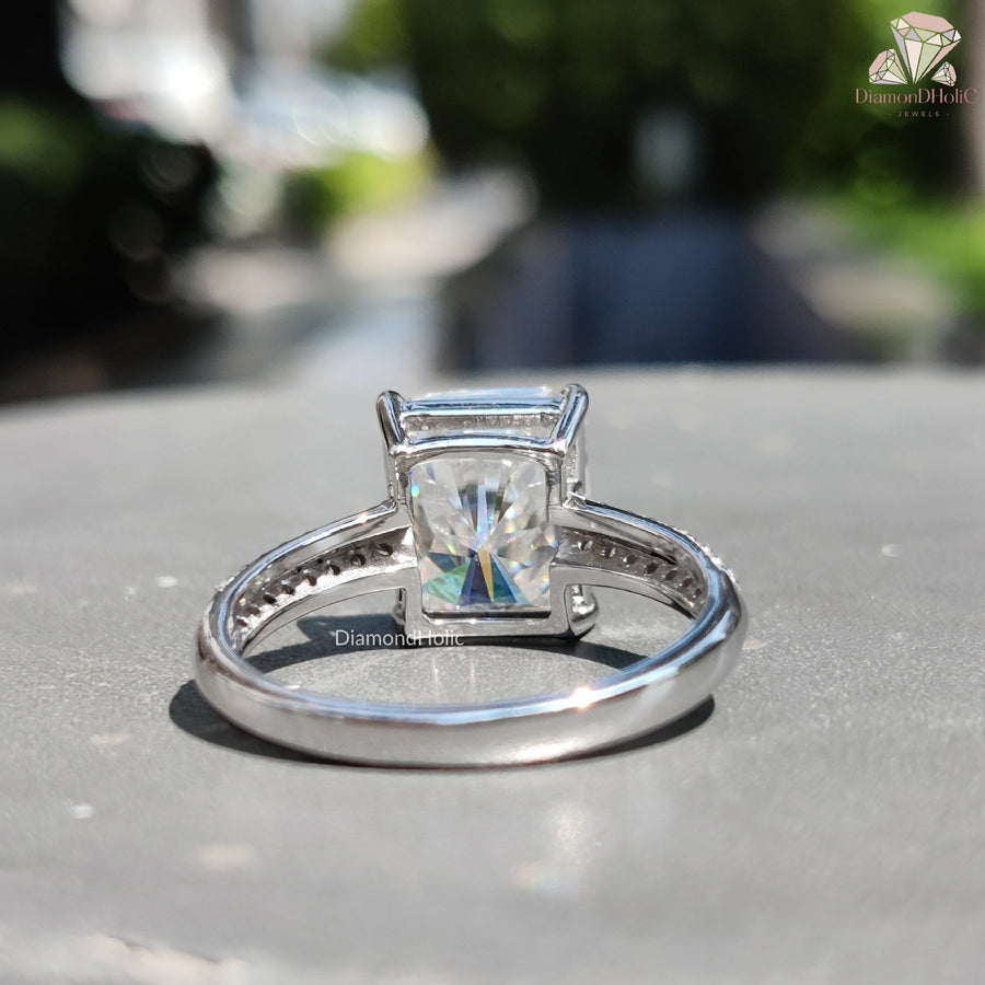 Solid Gold Moissanite Ring