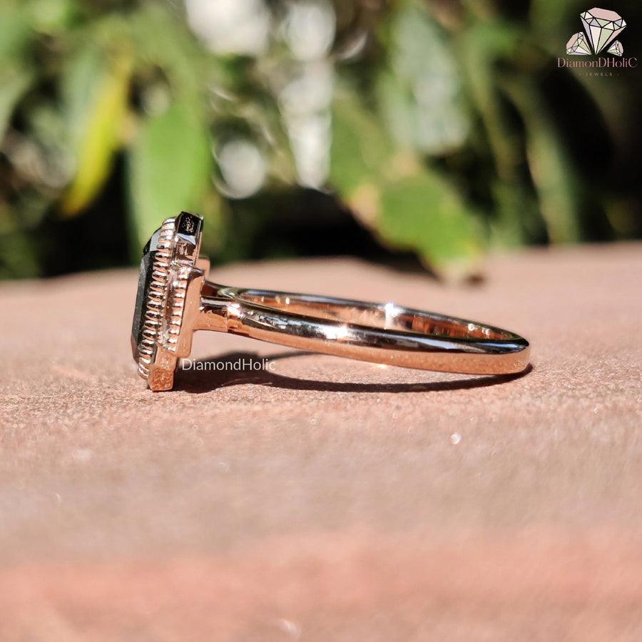 Subtle Natural Inclusions | Unique Stone Ring | Modern Bridal Ring


