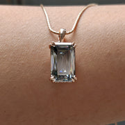 emerald diamond pendant