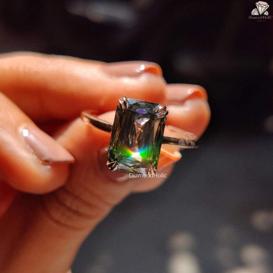 emerald cut solitaire engagement rings for women