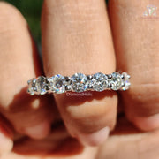 Round Cut Moissanite | Full Eternity Ring | Diamond Band for Her

