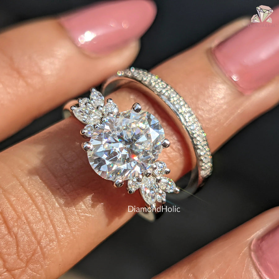 engagement and wedding ring set