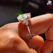 three stone diamond engagement ring
