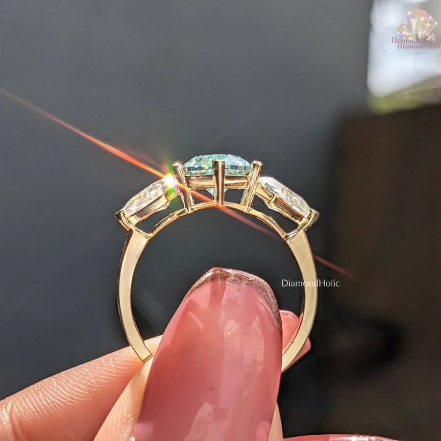 three stone engagement ring