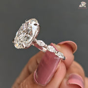 floating diamond engagement ring | floating ring setting