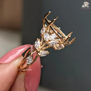 floral engagement rings