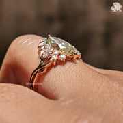 green sapphire engagement ring