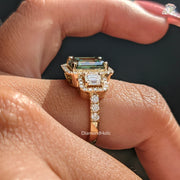 green stone ring | green stone engagement ring