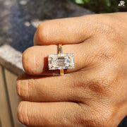 Dainty Love Ring | Baguette Band Shine | Forever Moissanite Spark

