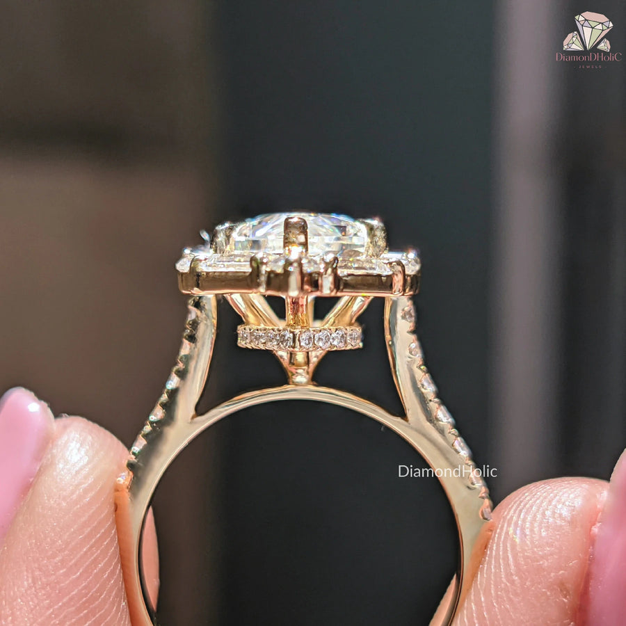hidden halo engagement ring
