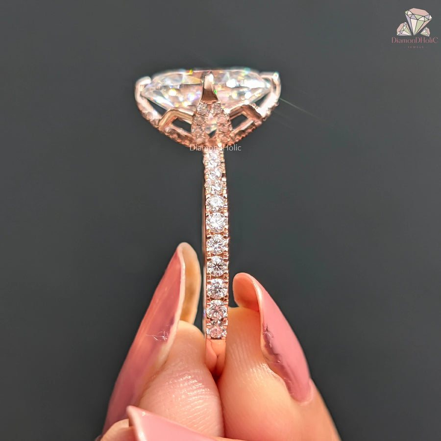 hidden halo engagement ring | hidden halo ring