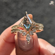 kite cut diamond ring
