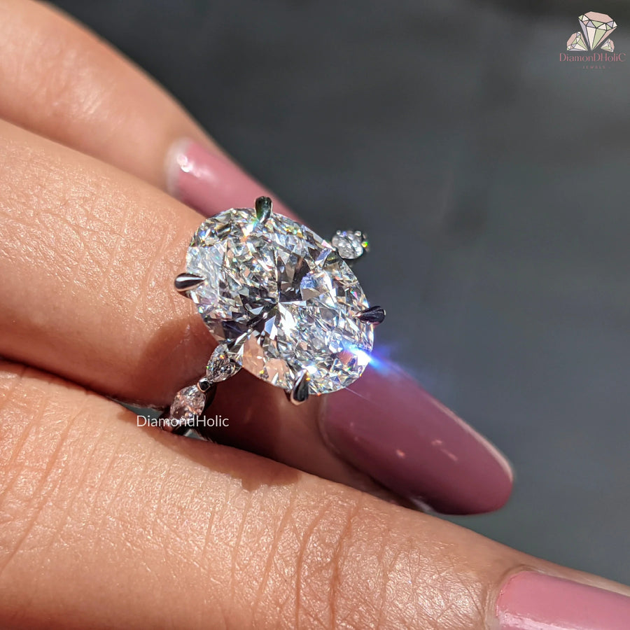 lab created diamond rings