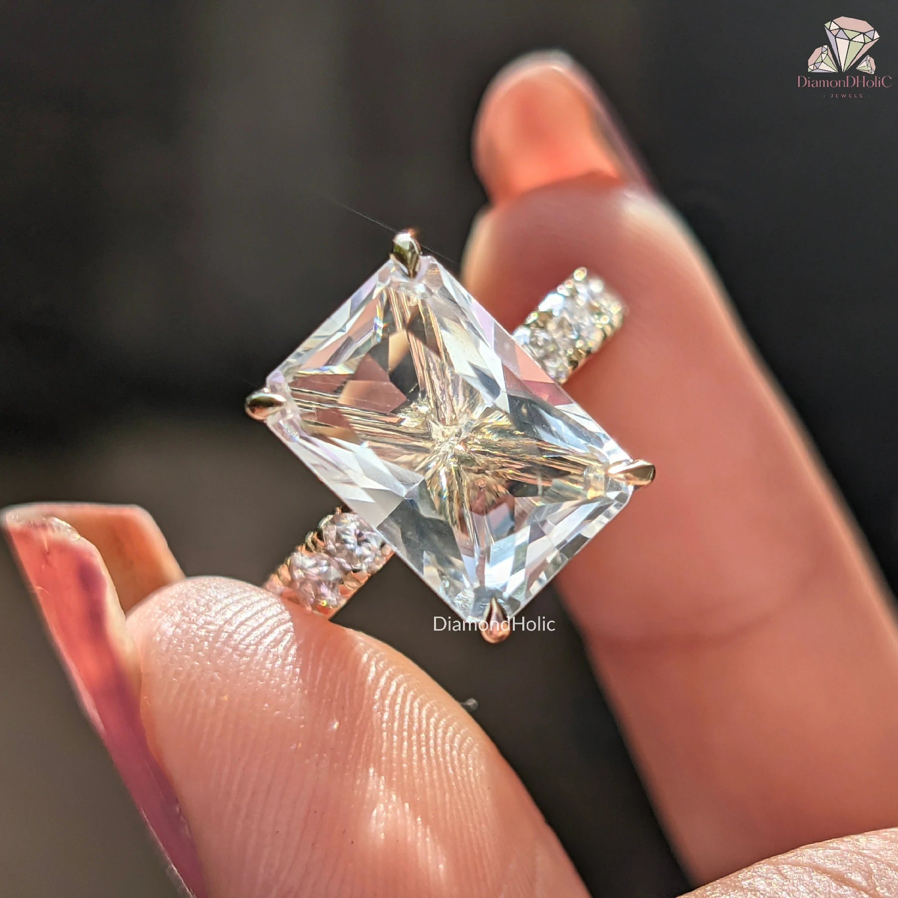 lab created sapphire ring