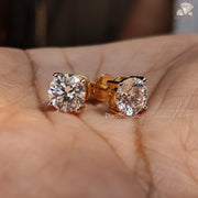 lab grown diamond stud earrings