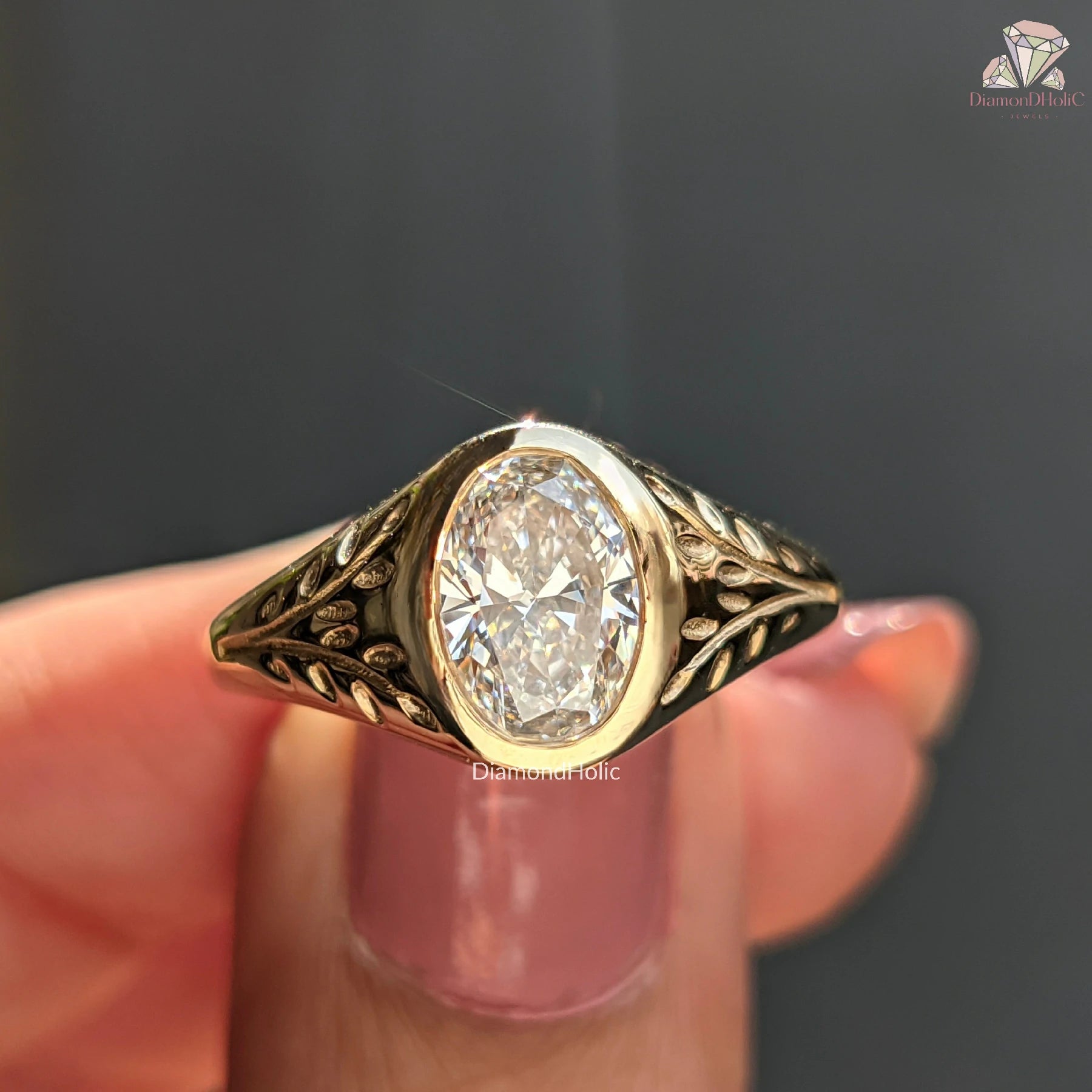lab grown oval engagement rings
