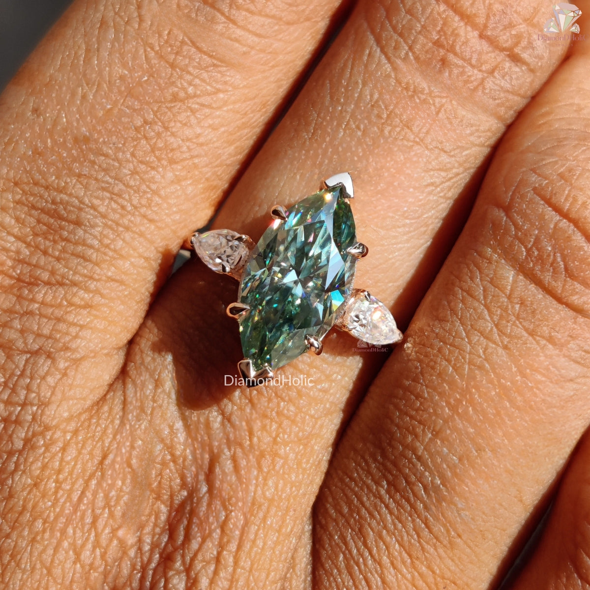 Marquise Cut Moissanite Ring