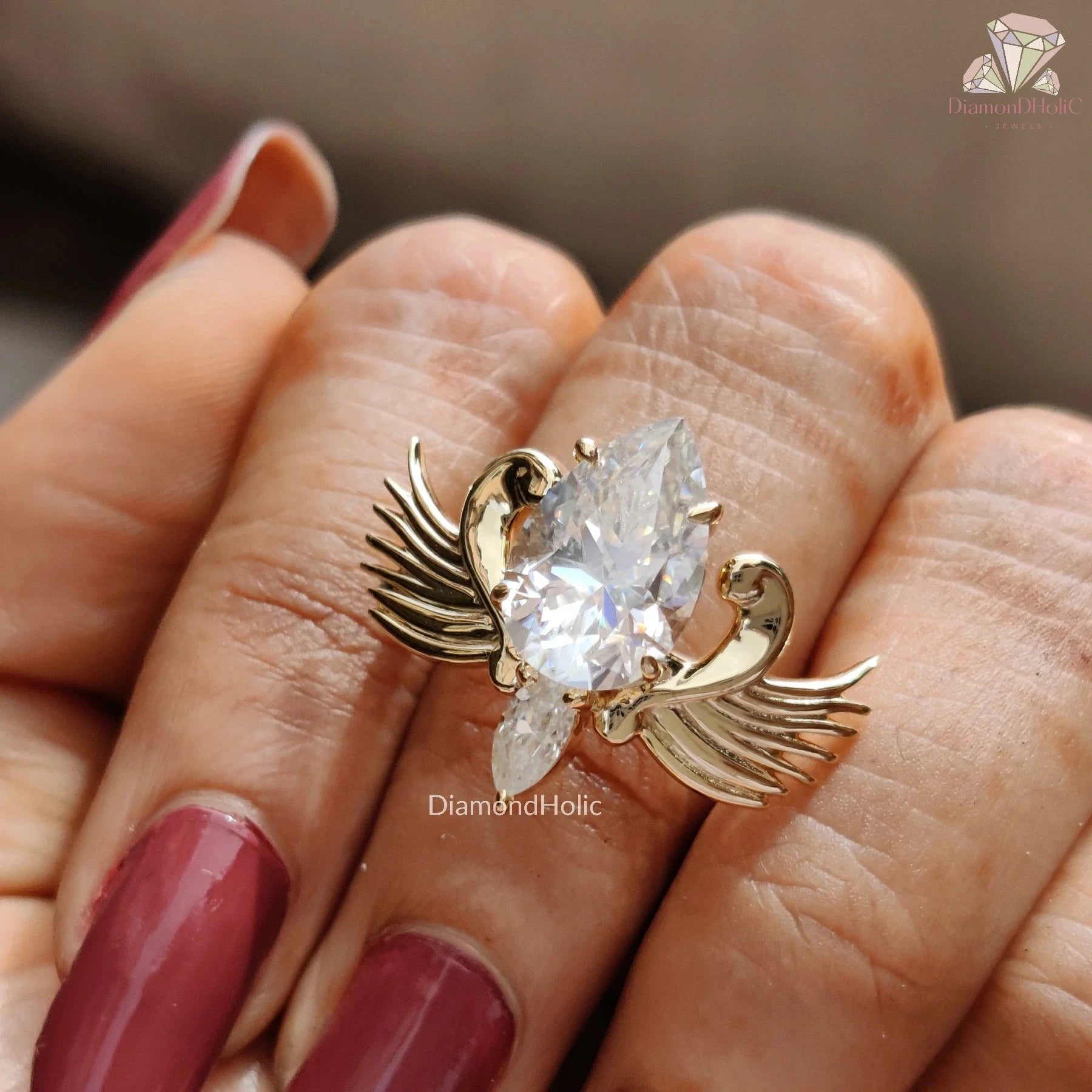Moissanite Diamond Rings | Swan Setting Ring