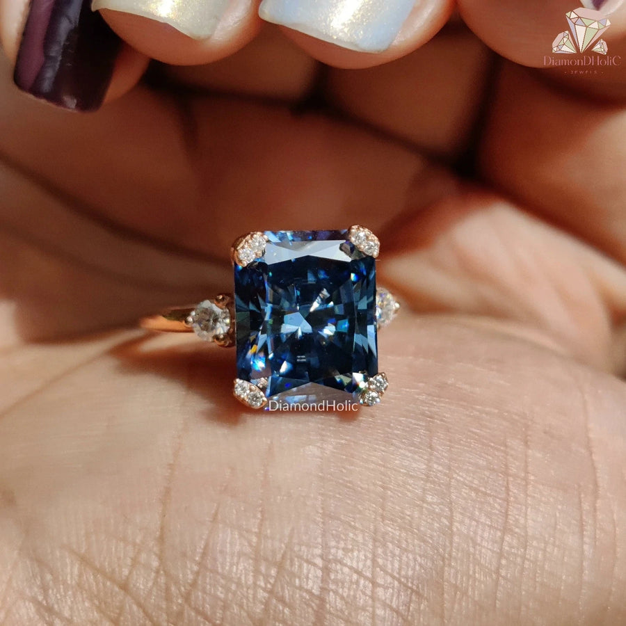Radiant Cut Moissanite Ring