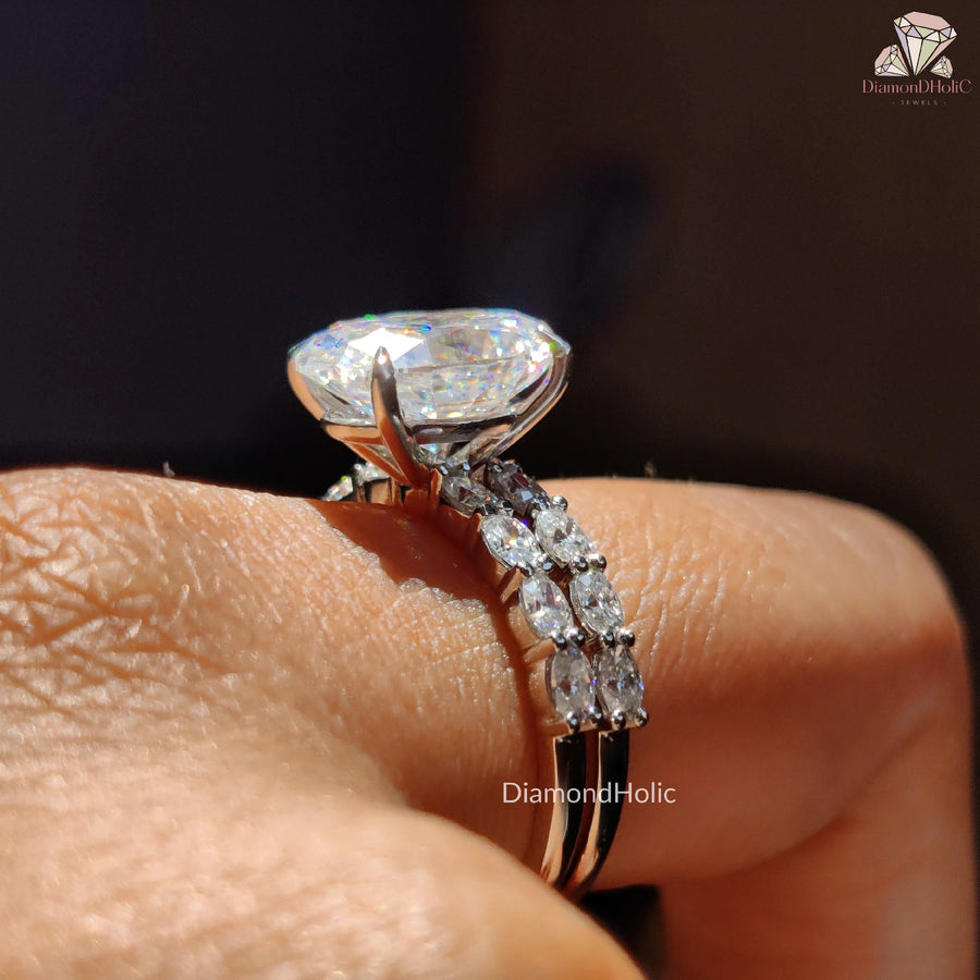 Moissanite Wedding Band