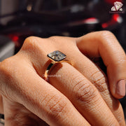 Emerald Cut moissanite engagement rings for women