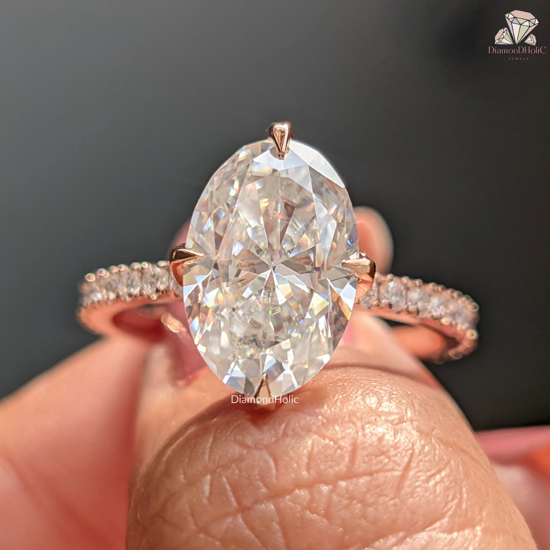 moissanite oval ring | moissanite vs diamond | moissanite diamond ring