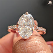 moissanite oval ring | moissanite vs diamond | moissanite diamond ring