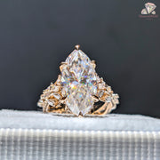 marquise cut moissanite ring