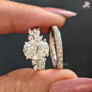 moissanite engagement ring set