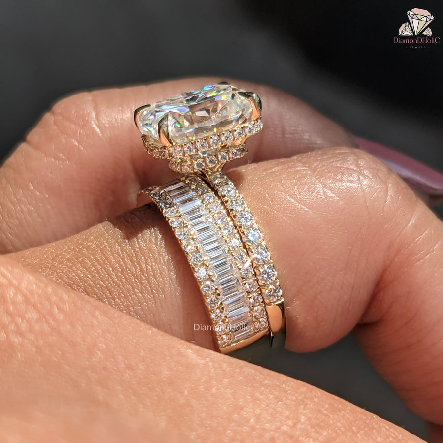 moissanite bridal ring set | moissanite rings bridal set