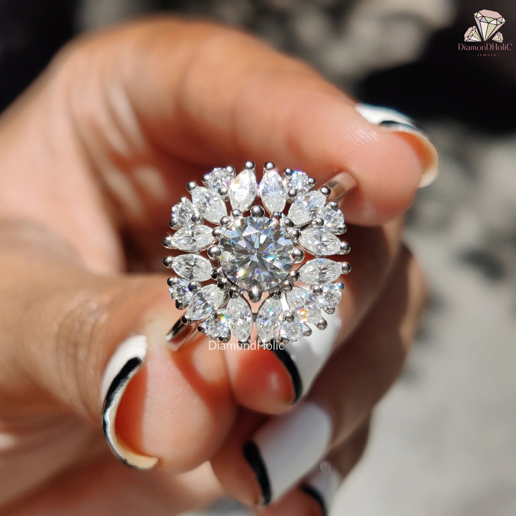 moissanite diamond ring