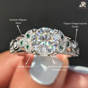 moissanite ring | moissanite engagement ring | moissanite
