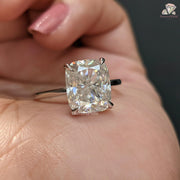 moissanite and diamond ring
