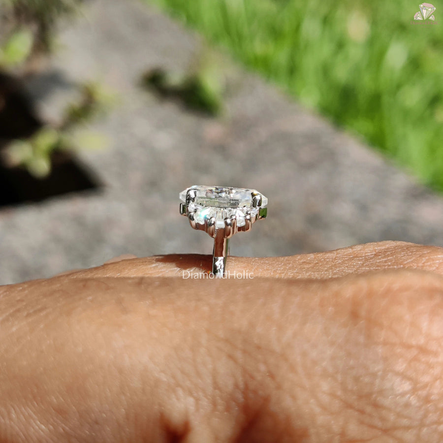 Oval & Baguette Combo | Dazzling Bridal Band | Moissanite Magic

