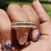 Emerald Moissanite Band | Wedding Gift Ring | Elegant Jewelry Piece

