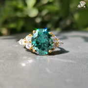 oval cut moissanite ring