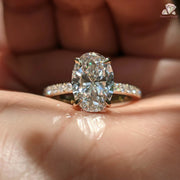 lab grown oval diamond ring