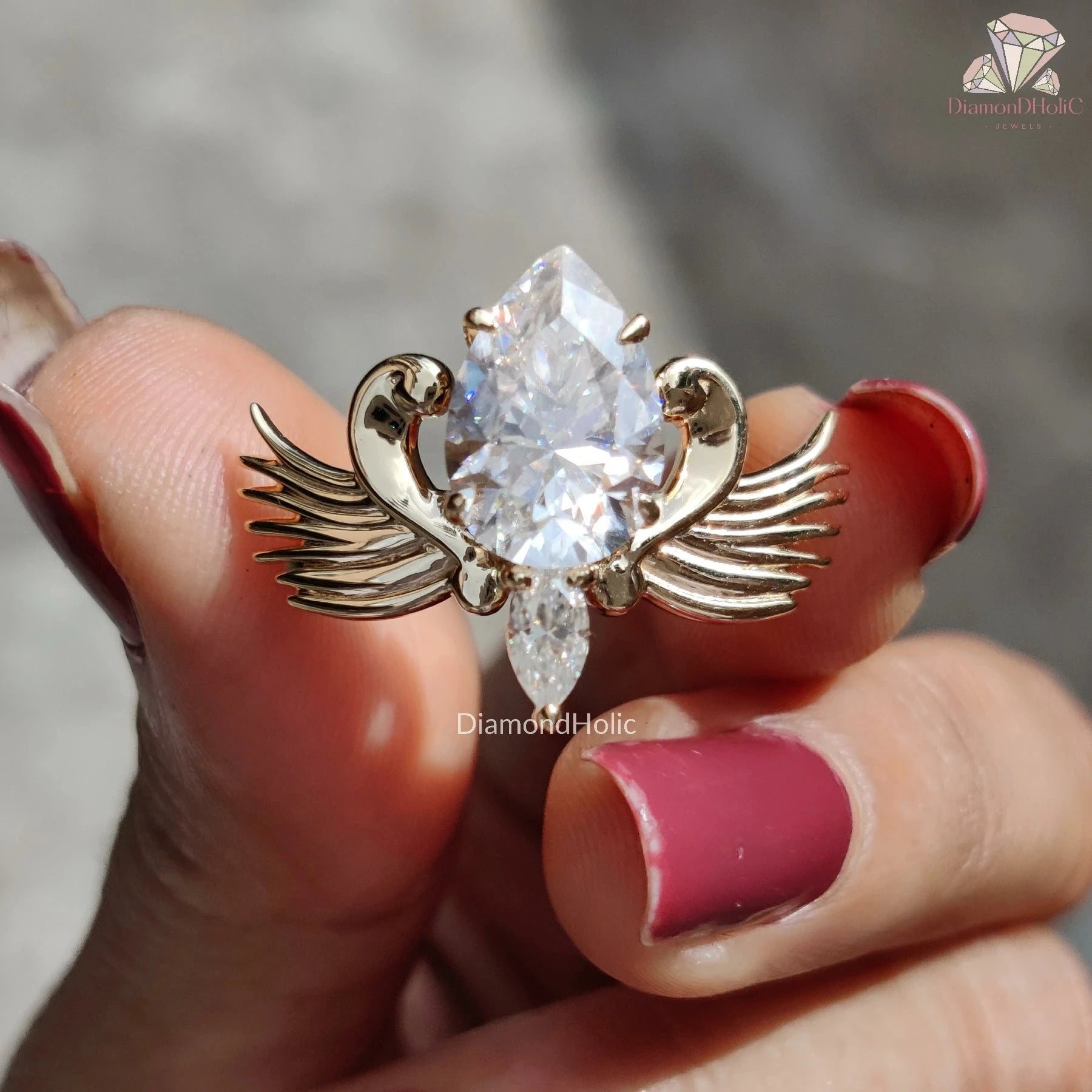 Pear Cut Diamond Ring