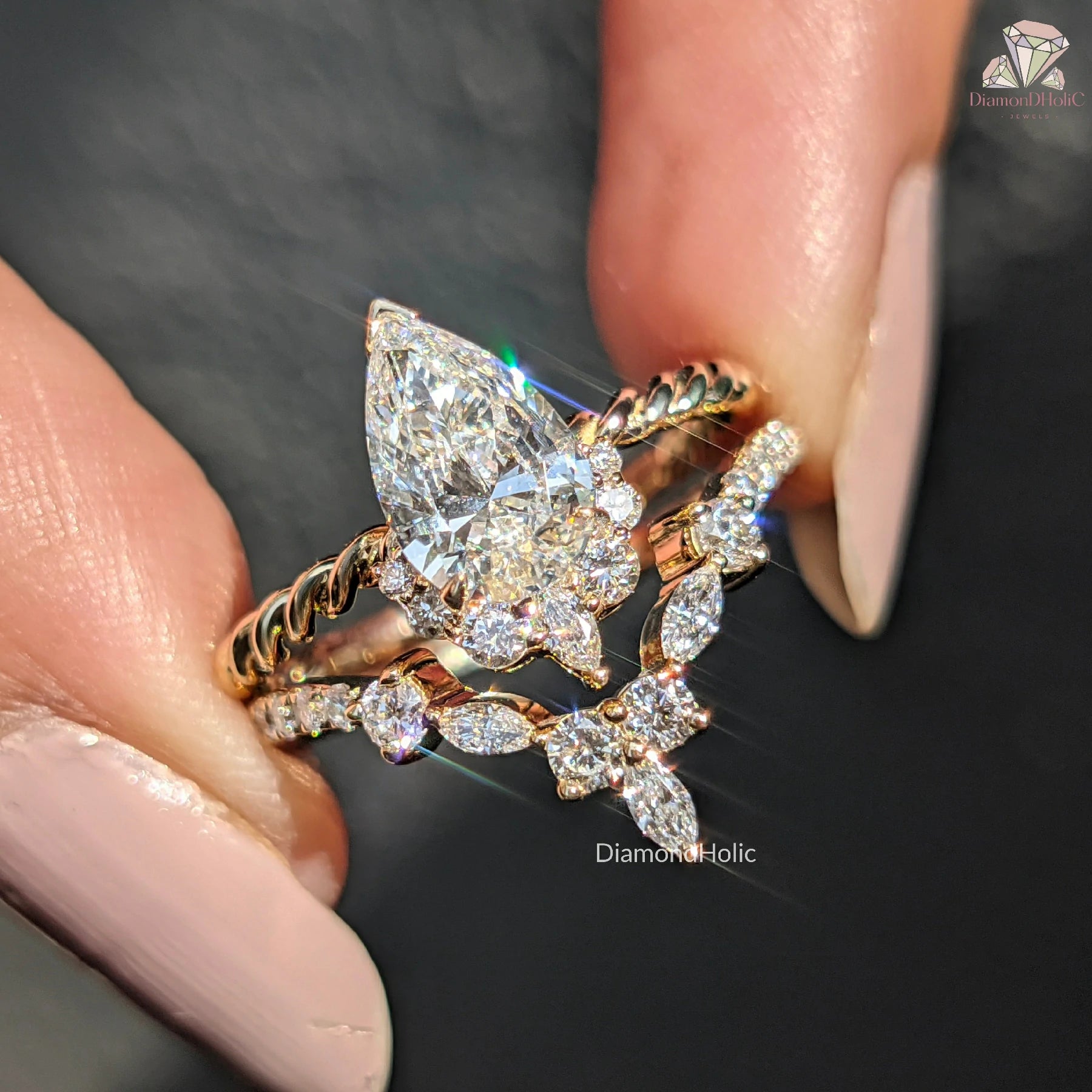 pear shaped engagement ring