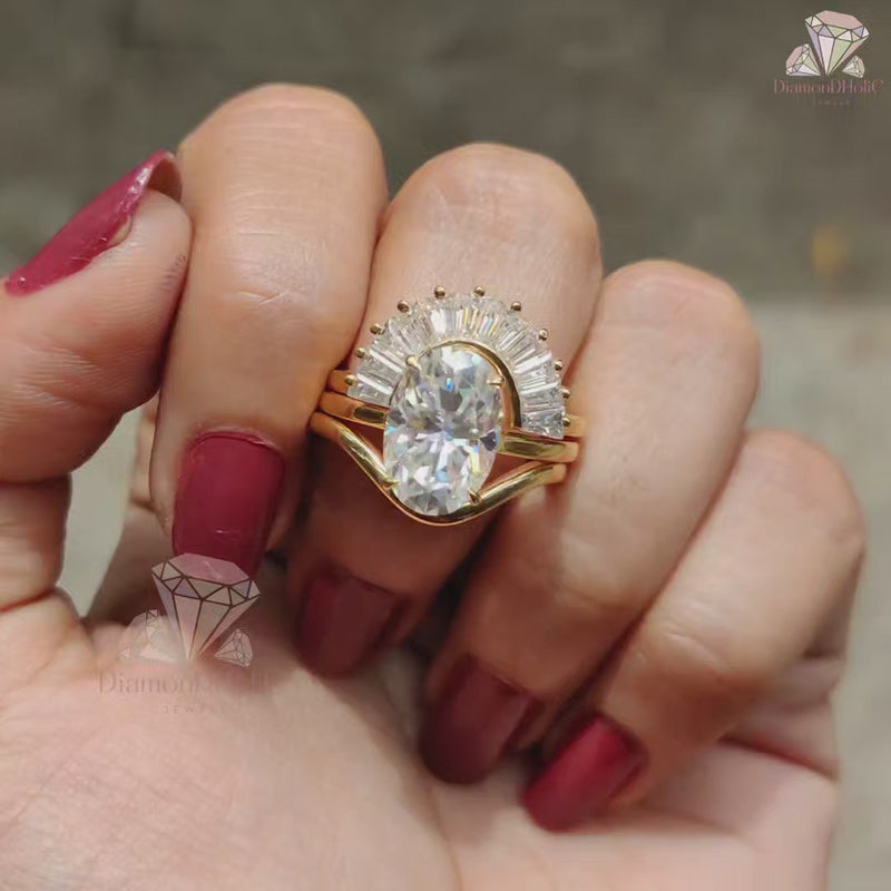 Matching wedding band set
